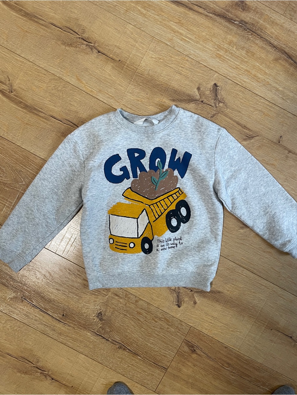 Kids Grey 'Grow' Dump Truck Sweatshirt